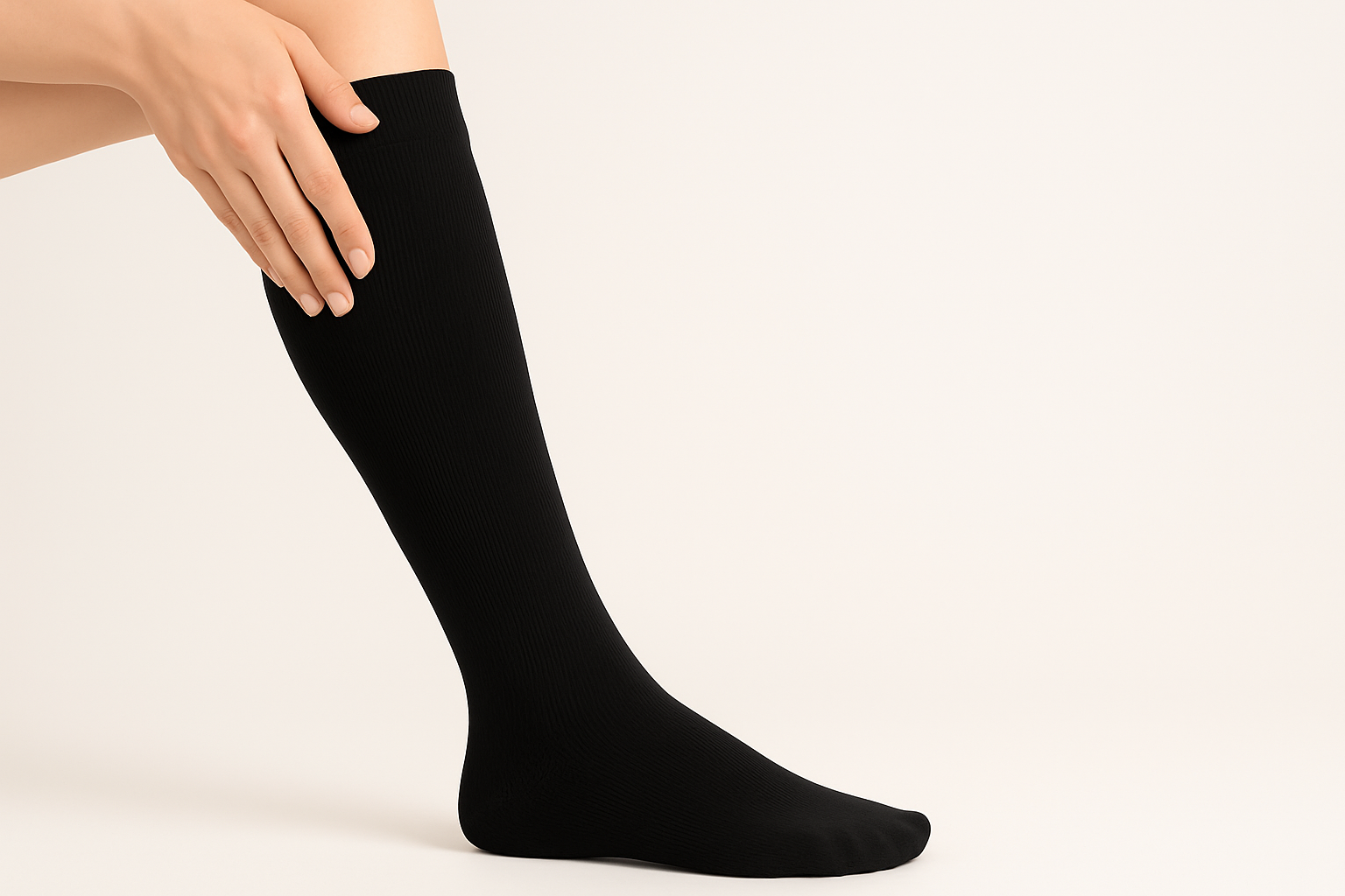 bamboo compression socks for women in the colour black